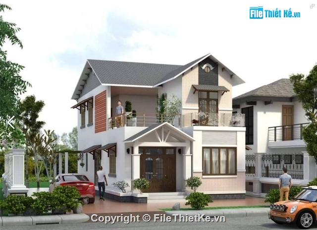 biệt thự sketchup,sketchup biệt thự,Model sketchup biệt thự,biệt thự đẹp 2 tầng